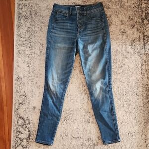 Express Ankle Legging High Rise Blue Jeans